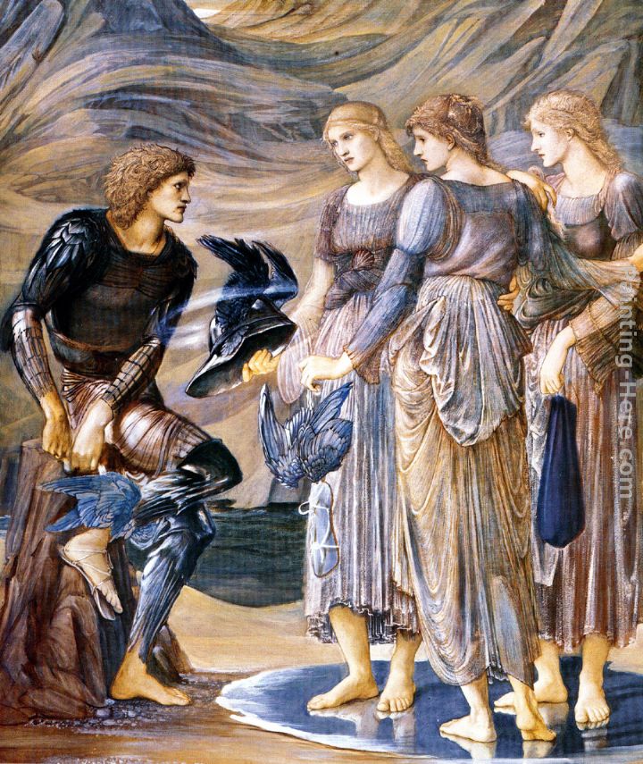 The Perseus Series Perseus and the Sea Nymphs painting - Edward Burne-Jones The Perseus Series Perseus and the Sea Nymphs art painting